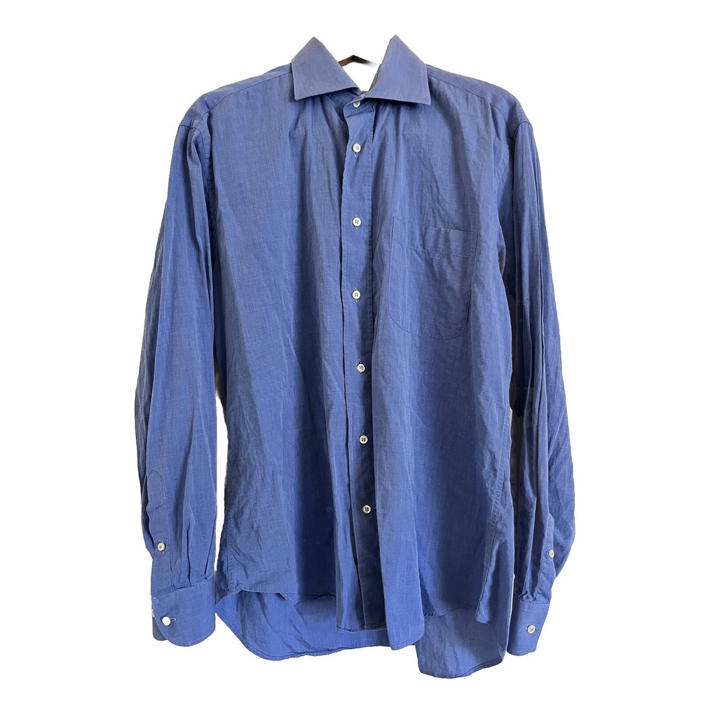 Cerruti 1881 Shirt Mens 15 1/4 Long Sleeve Spread Collar Formal Career Button Up